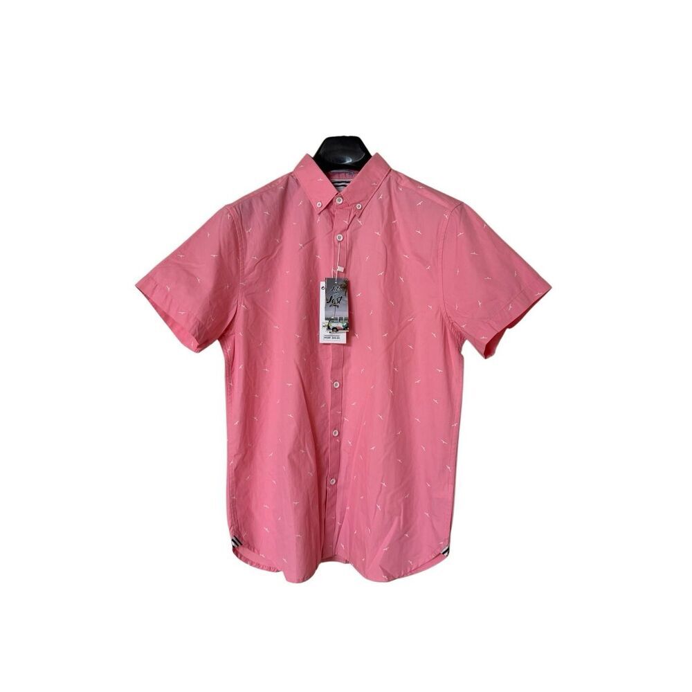 DENIM & FLOWER RICKY SINGH Button Down Shirt Salmon Size M - New